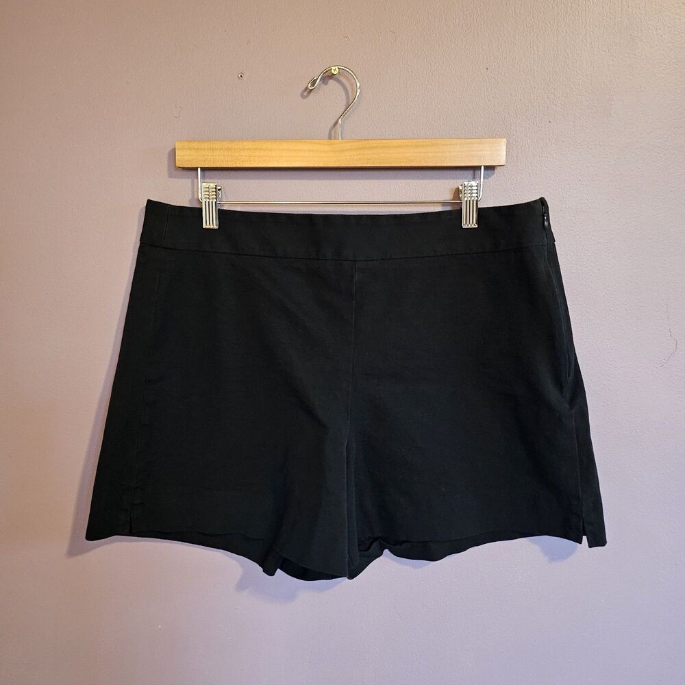 GAP Black Cotton Stretch High Waisted Pull On Minimalist Micro Shorts Hot Pants